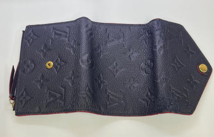 Louis Vuitton Wallet Monogram Empreinte Trifold Wallet Navy Leather M64577