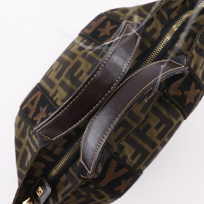 Fendi Zucca Nylon Canvas Brown Women's Handbag