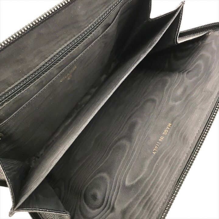Chanel CC Logo Caviar Leather Mini Pouch Second Black