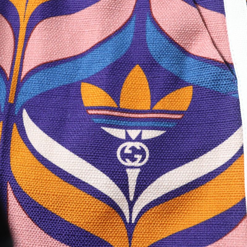 Gucci×adidas 703006 100% Cotton Trefoil Webline Shorts Multicolor 36 Made In