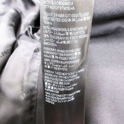 Balenciaga Trimmed and Wrinkled Double Breasted Coat Oversize D Balacia Unisex