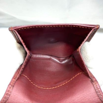 Cartier Coin Case Ec21109 Bordeaux Must Excellent Condition Coin Purse