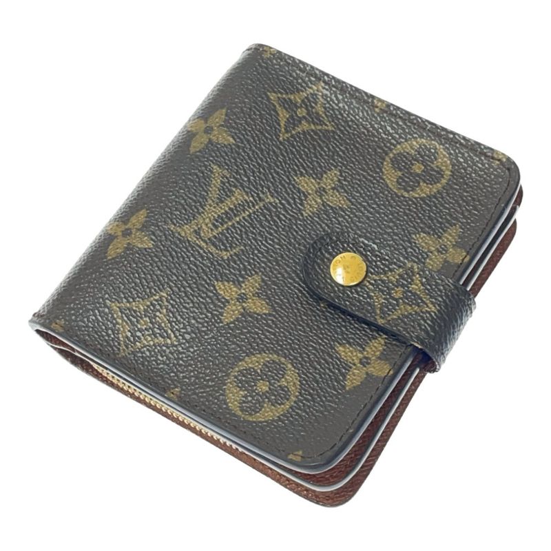 Louis Vuitton M61667 Monogram PVC Compact Zip Bifold Wallet Brown 329959