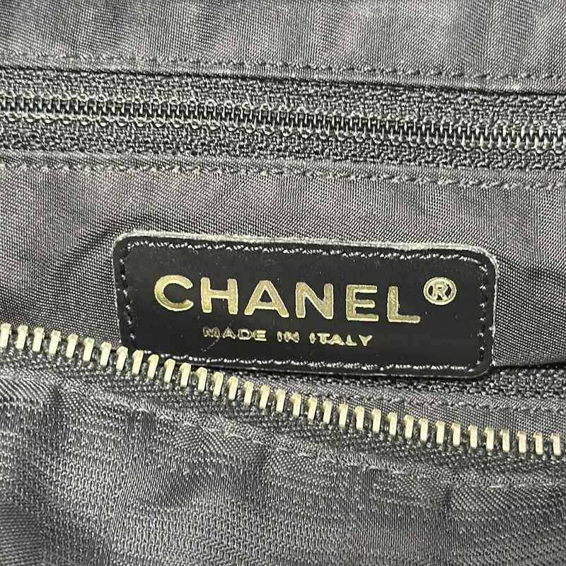 Chanel New Travel Line Tote GM Black Leather