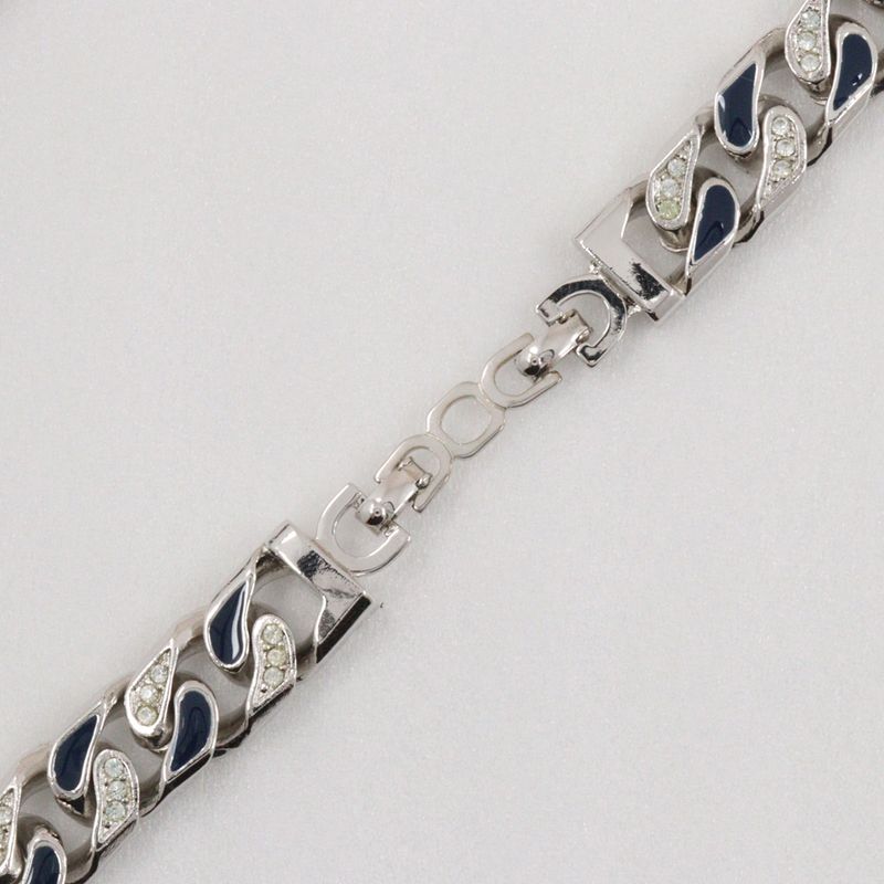 [dior] Christian Dior Earring Set Vintage Metal And Rhinestone Silver Ladies