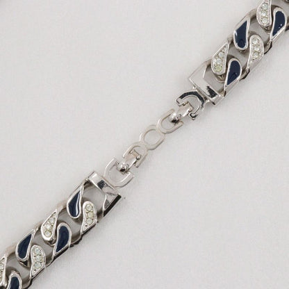 [dior] Christian Dior Earring Set Vintage Metal And Rhinestone Silver Ladies