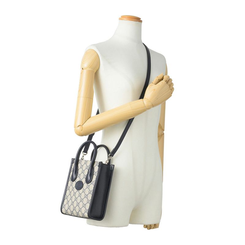 Gucci Shoulder Bag GG Supreme Beige/blue