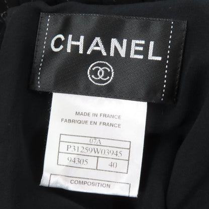 CHANEL Vintage 07A P31259w03945 Little Black Dress Little Black Silk Coco Mark