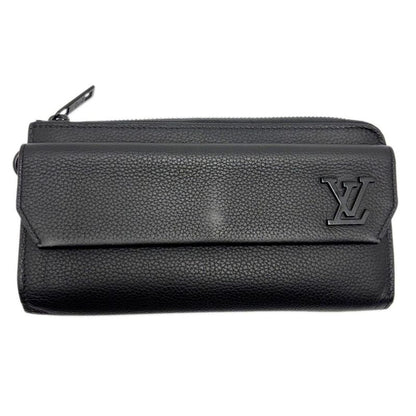 Louis Vuitton Wallet Aerogram Zippy Leather Black