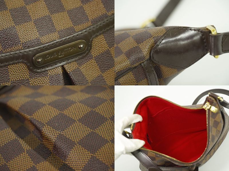 Authentic Louis Vuitton LV Bloomsbury PM Damier Ebène Shoulder Bag Pochette