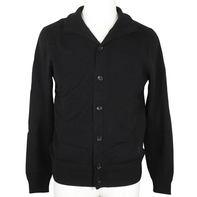 Louis Vuitton Cardigan Rm172q KC7 Han42w Cashmere Black Men's Knit