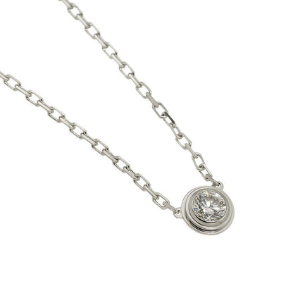 Cartier D'amour Diamond Necklace Large LM 41cm (1614in) 18K WG 750 Diamants