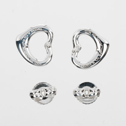 Tiffany & Co Open Heart Silver 925 Ladies 1.87g Earrings