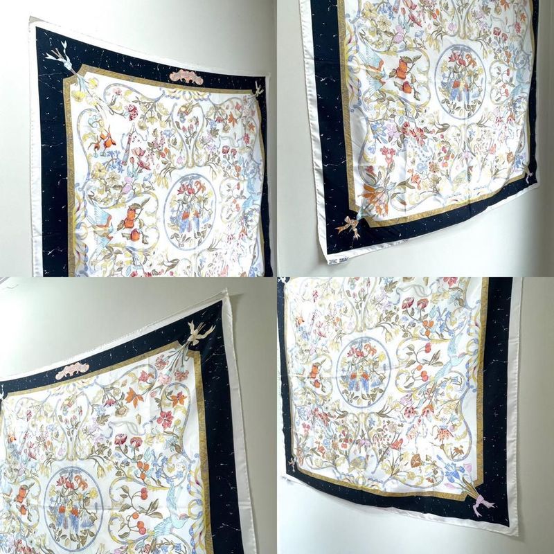 Hermes Scarf Carre 90 Oriental Stone and Western Stonework Silk
