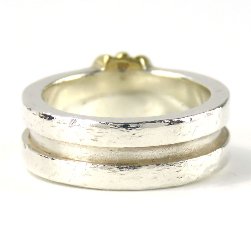 Tiffany & Co Ring - Ring Grooved With 3 Rows 925 Silver 18K Yellow Gold Approx