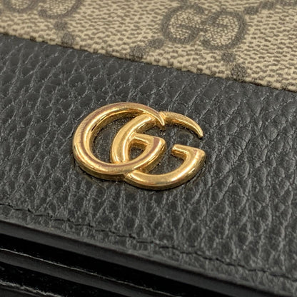 Gucci Ggmarmont GG Supreme Mini Wallet Bifold Wallet 658610 Beige X Wallet