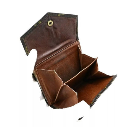 Louis Vuitton Bifold Wallet Monogram W Hook Brown Set Of 2 02bs059