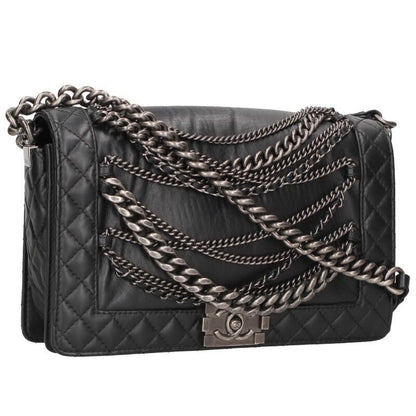 Chanel Boy Chanel 28 Calfskin Multi Chain Shoulder Bag Women 28