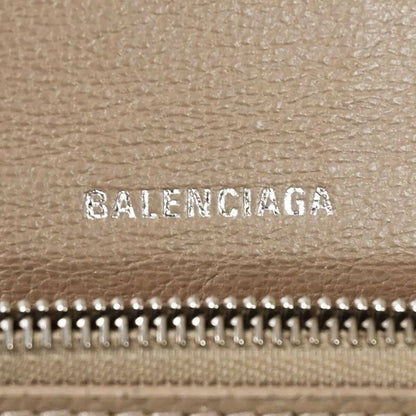 Balenciaga Long Wallet Logo Everyday Leather Beige 30bs131