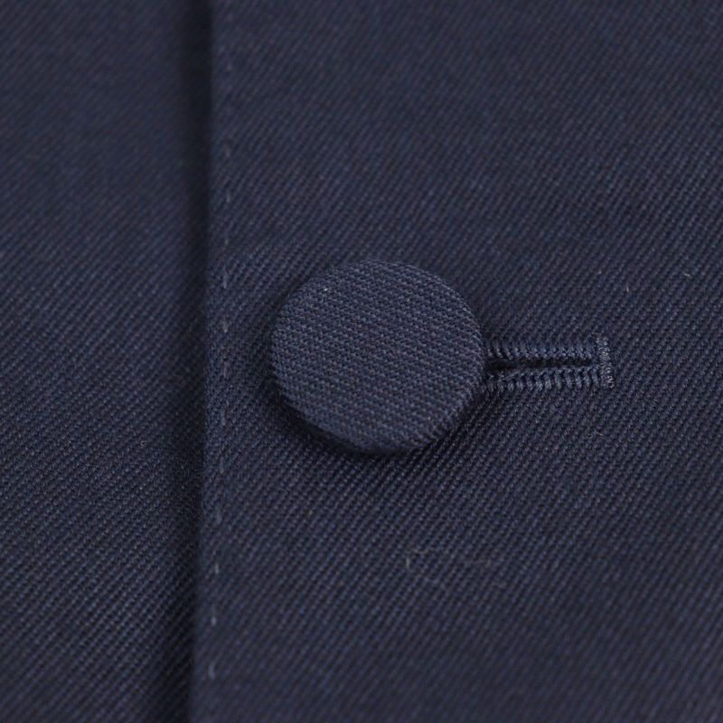 Gucci 23SS 736770 100% Wool Notched Lapel Walnut Double Breasted Jacket Navy 48