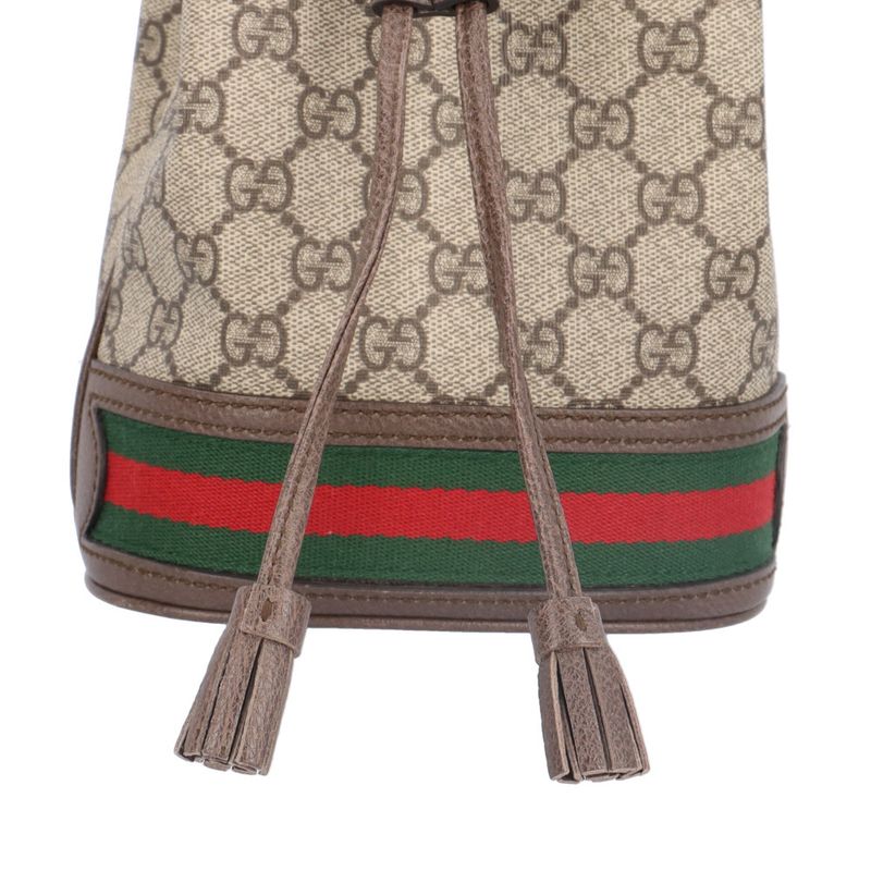 Gucci Mini Bucket Ophidia Shoulder Bag GG Supreme Canvas 550620 Beige Ladies