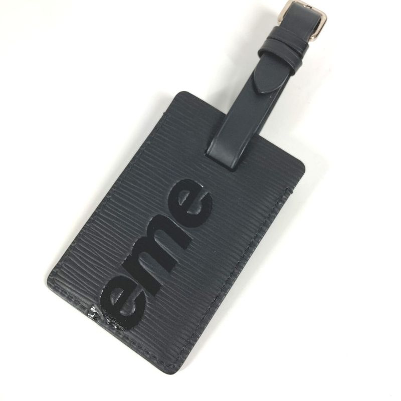 Louis Vuitton Name Tag Supreme Collaboration M67726 Epi Leather Noir Black