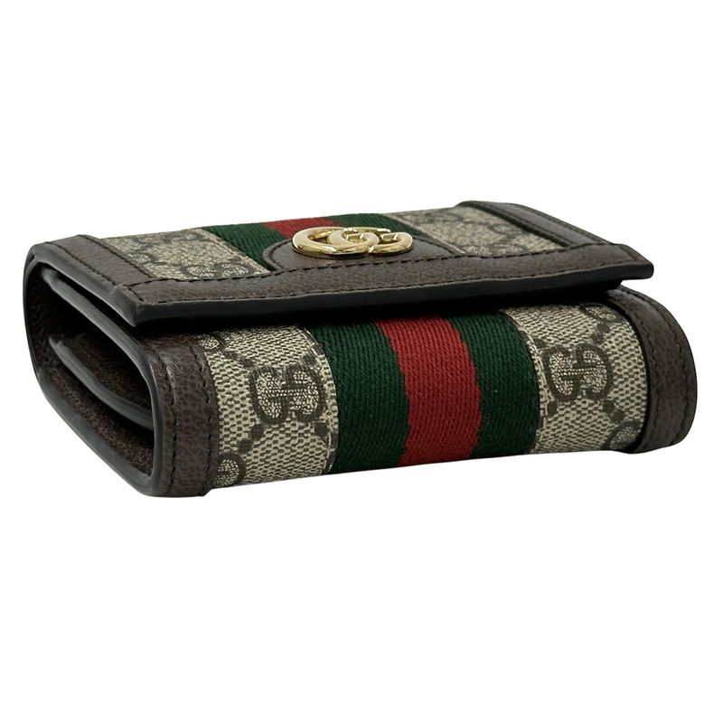 Gucci Wallet Women's Men's Brand Bifold Wallet Leather GG Supreme Ophidia
