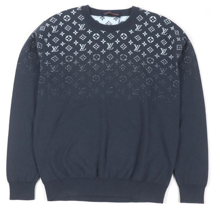 Louis Vuitton 2024 1afapp Monogram Gradient Crewneck Sweater Knit Blue-grey