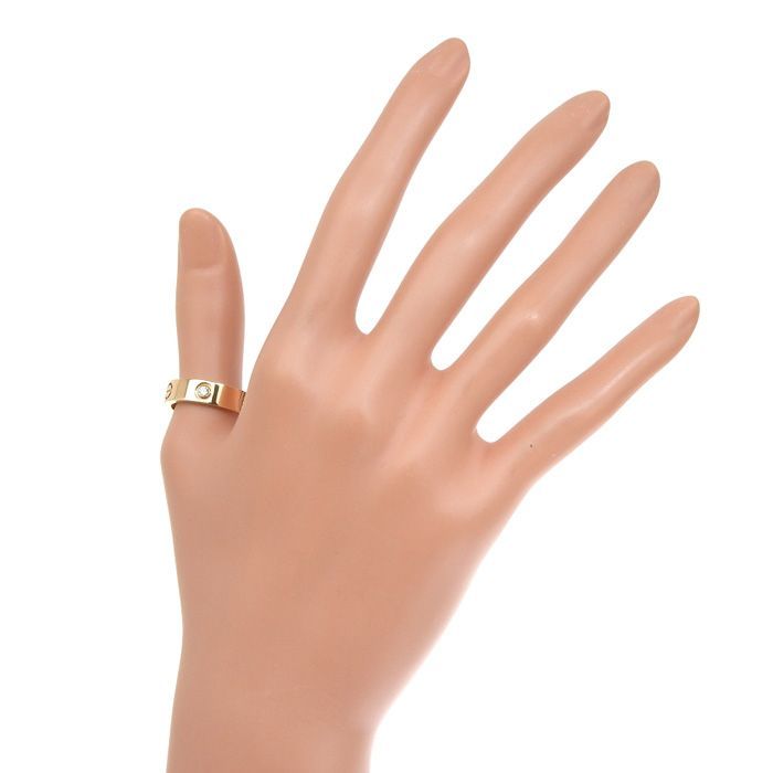 Cartier Love Ring 3P Diamond Classic Model 18K Pink Gold 750 Pink Gold Diamond
