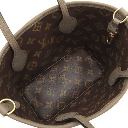Louis Vuitton 2way Bag Neverfull Inside Out BB Monogram Canvas Grain Leather