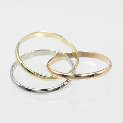 Cartier Trinity XS 1.9mm (0.07in) Band 18K Gold (yg×pg×wg) No 8 Ladies 3.5g Ring