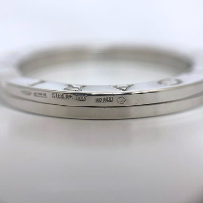 Bulgari Key Ring Silver Logomania Polished Ag 925