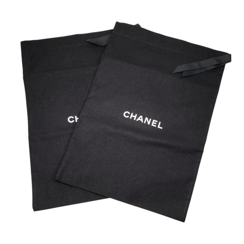 Chanel Heel Pumps Mary Jane G46443 37 1 2 Size Leather Coco Mark Black Gold