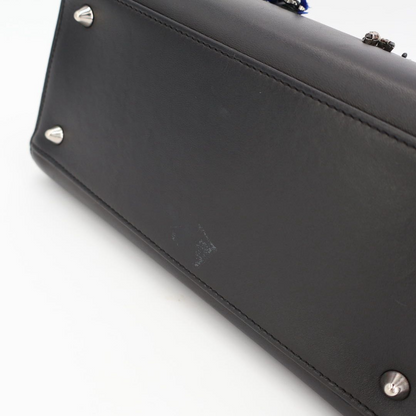 Christian DIOR Lady Dior Leather 2WAY Handbag Black