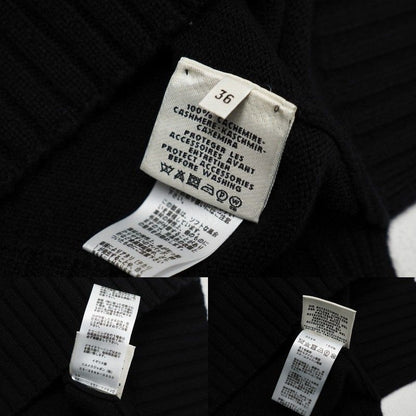 Hermes Dress Size 36 Total Cashmere Knit Dress Long Sleeves V Neck Made In