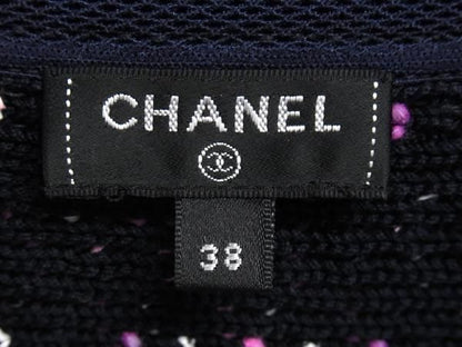 Chanel 21P P70494 Coco Mark Tweed Setup Cardigan Skirt 38 Clothing