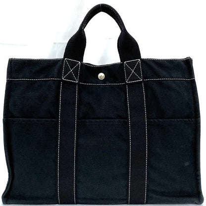 Hermes Deauville Tote MM Navy Black Ec20554