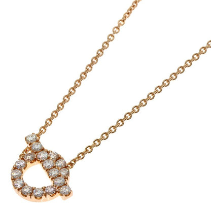 Hermes Finesse Diamond Necklace 18K Pink Gold Ladies