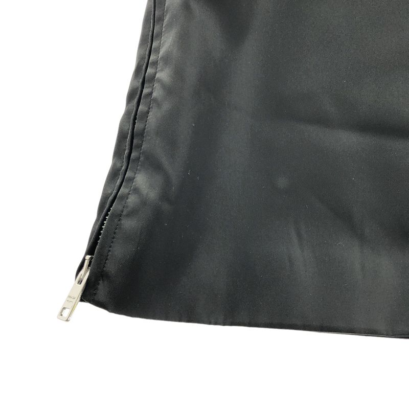 Prada - Re-nylon Triangle Logo Skirt - 36 - Black - Women's