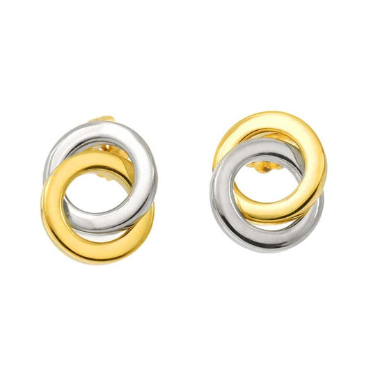 Tiffany & Co Tiffany & Co Double Circle Earrings YG SV Yellow Gold Silver 750