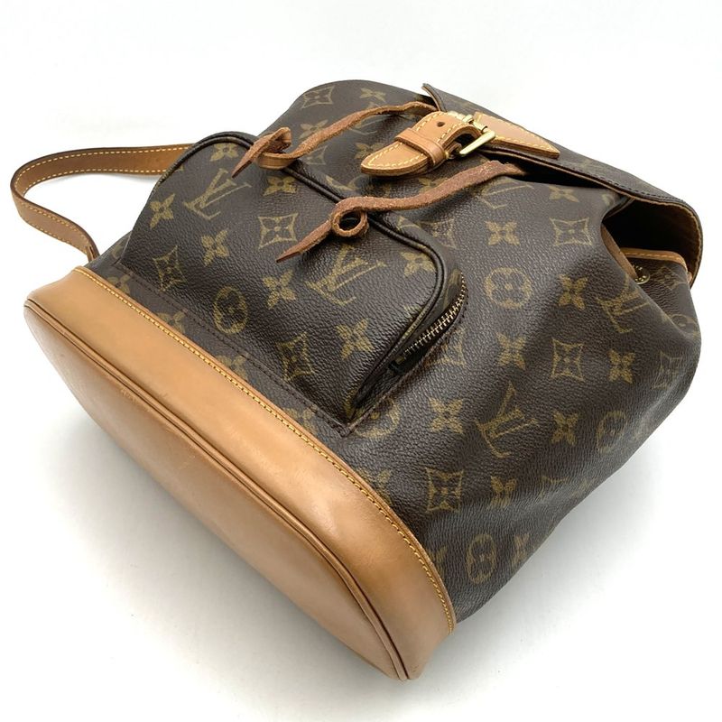 Louis Vuitton M51136 Montsourismm Backpack Daypack Brown Monogram Canvas Women