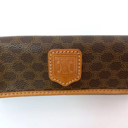 Celine Pouch Ec21594 Brown Macadam PVC Leather