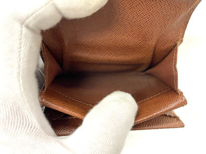 Louis Vuitton Monogram Porte Monet Pla Coin Case M61930 Brown Made In France