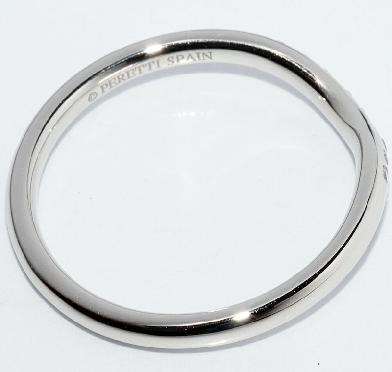 Tiffany & Co Pt950 Ring With 9 Diamonds (006ct) Curved Band Ring Width 2mm