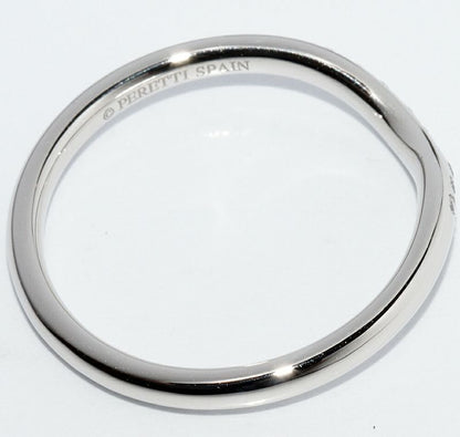 Tiffany & Co Pt950 Ring With 9 Diamonds (006ct) Curved Band Ring Width 2mm
