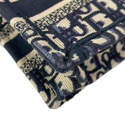 Dior/christian Dior Tote Book Tote Bag Mini Navy Ivory And Blue