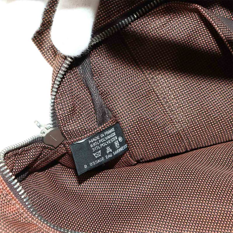 Hermes Herline MM Tote Bag Canvas Brown Silver Hardware Herline Tote MM 90297084