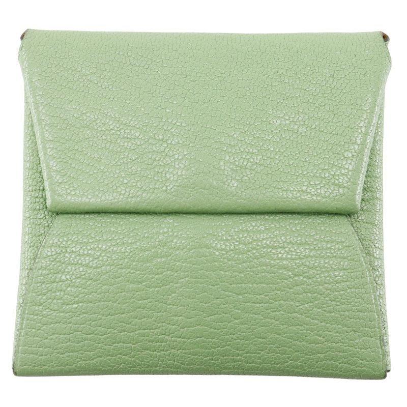 Hermes Bastia Chevre Green B Ladies Coin Case