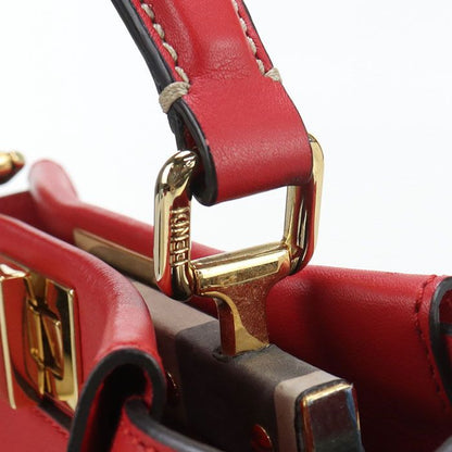 Fendi 2WAY Selleria Mini Peekaboo Handbag Leather Women