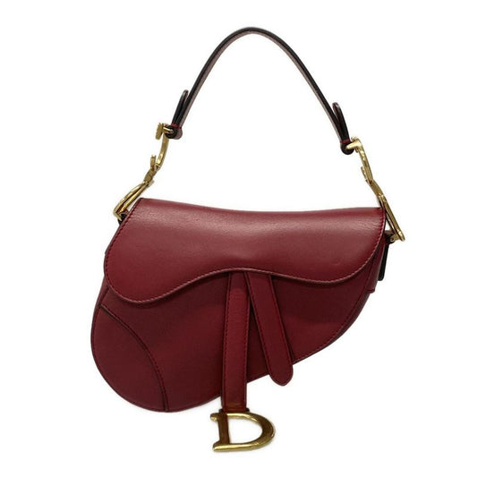 Dior/christian Dior Handbag Saddle Bag Red Leather